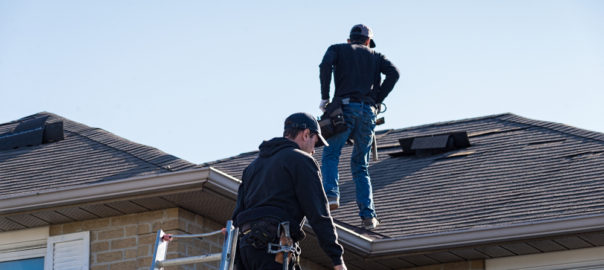 Roof Inspection with two roofers