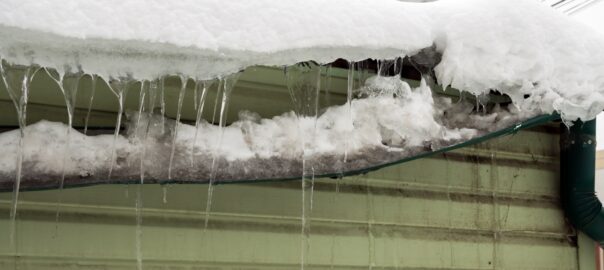 snow on a roof