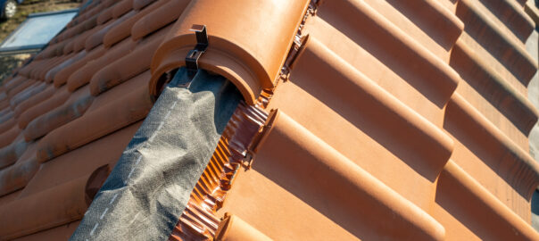 clay roof under construction