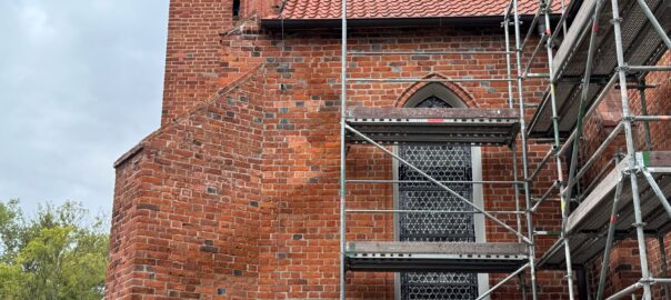 Historic brick church restoration